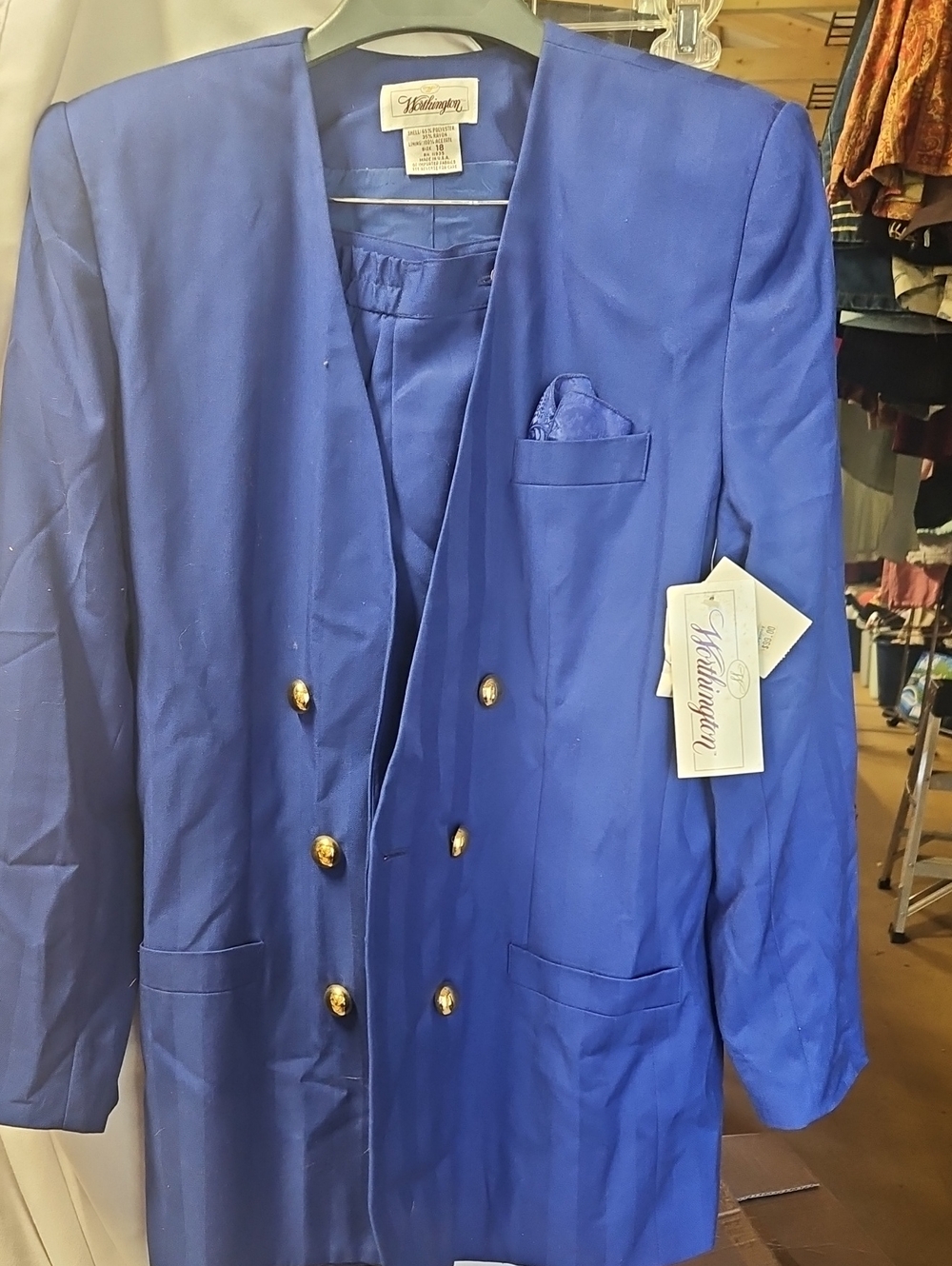 NW-1 Royal Blue Women's 2 Piece Skirt And Blazer